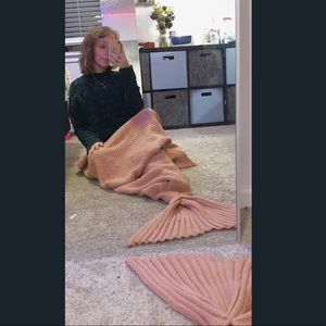 Mermaid tail blanket